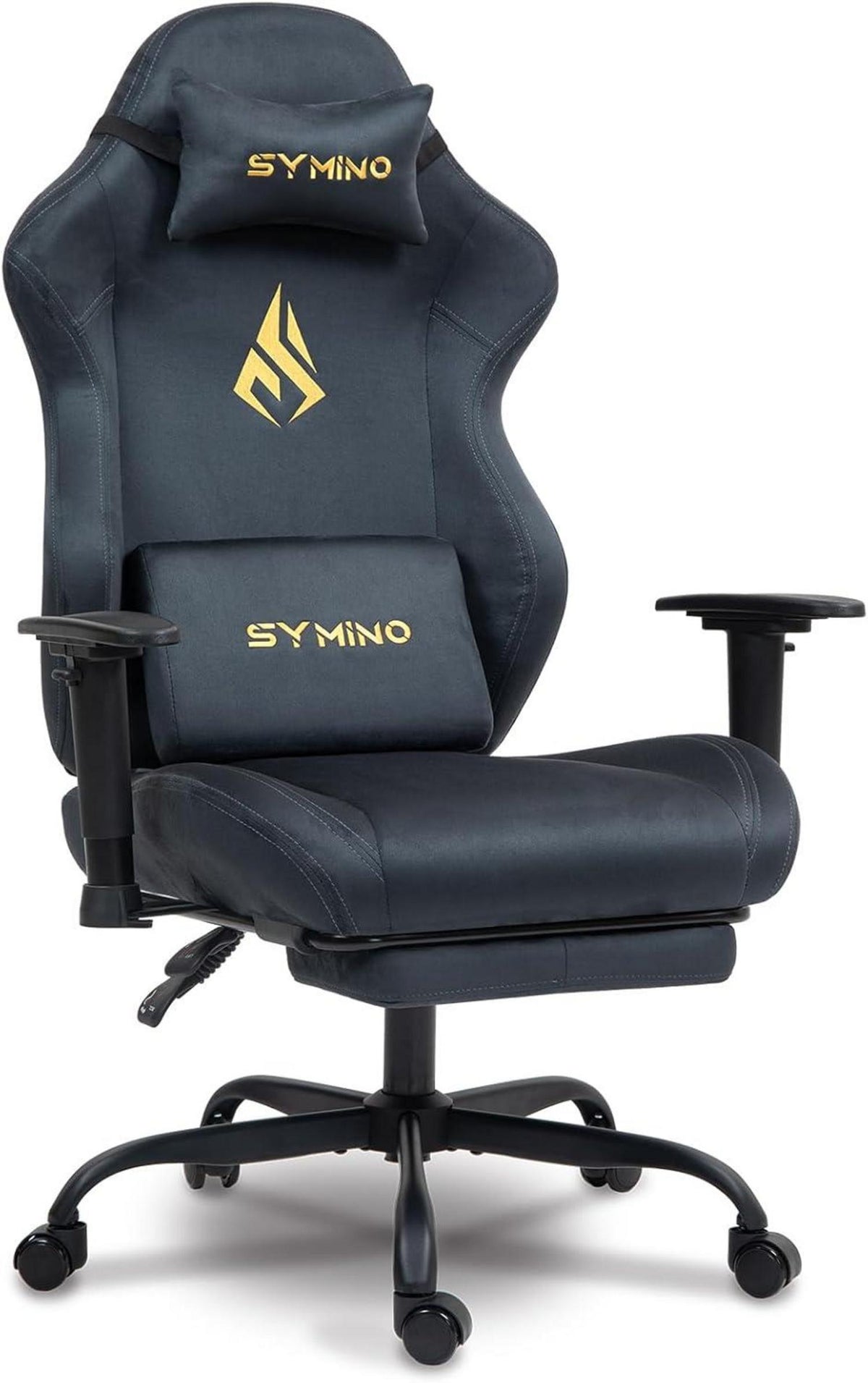 Ergonomischer Gaming Stuhl Wildlederimitat 360° drehbar
