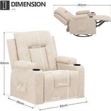 Relaxsessel mit Verstellbarer Rückenlehne & Fußstütze, Beige