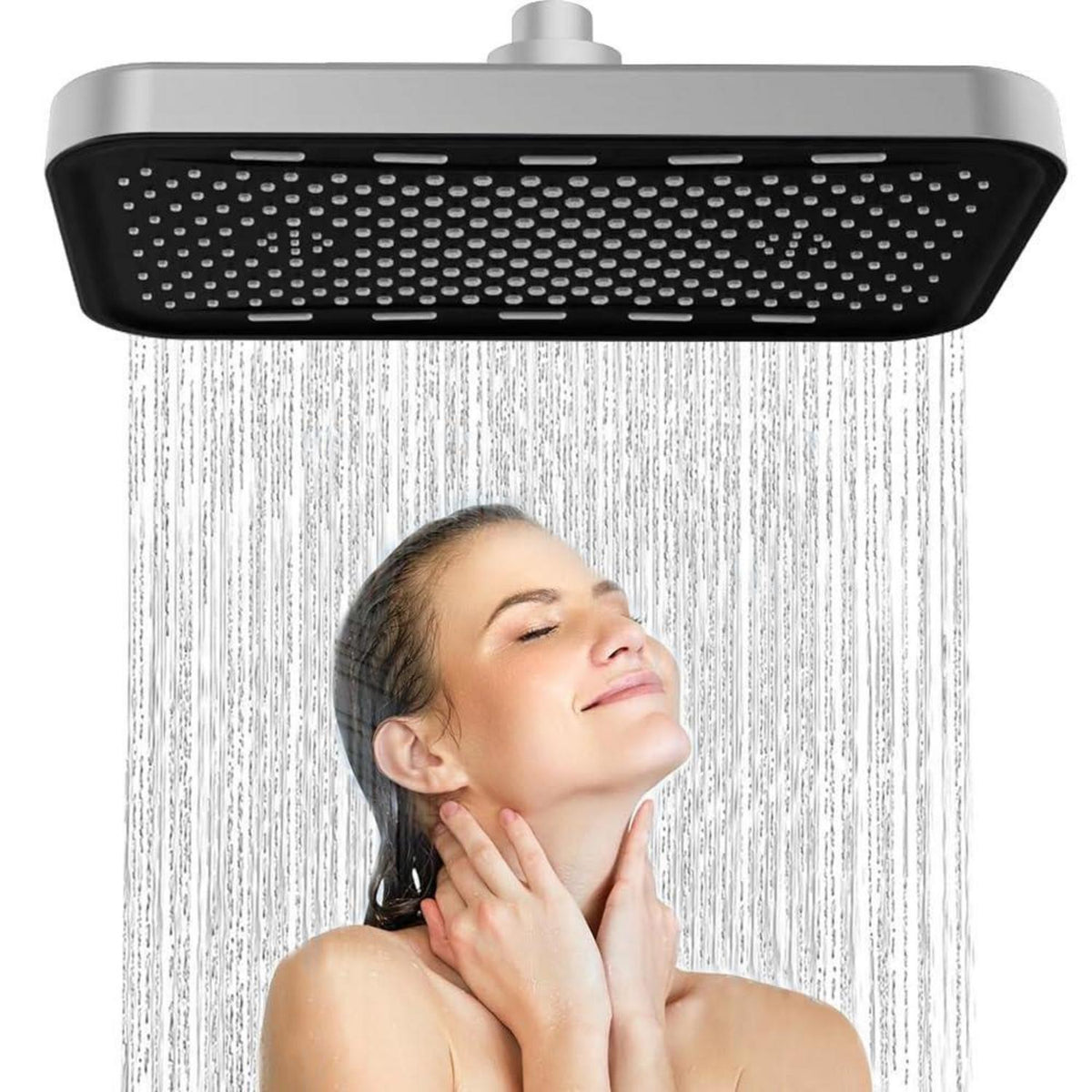 Großer Regendusche Duschkopf 36cm, Verstellbar & Selbstreinigend
