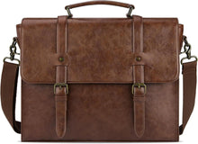 Laptoptasche 15.6 Zoll Herren Vintage Wasserdicht Ledertasche