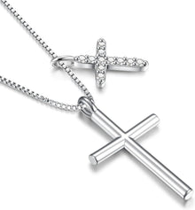 Dochais Kreuz Kette für Damen 14K Gold Kreuz Halskette
