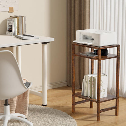 Beistelltisch 3 Ebenen Holz Stauraum 70cm Hoch Wohnzimmer Schlafzimmer Büro