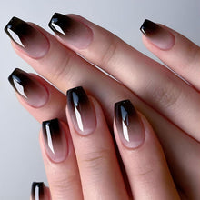 Press On Nails 24 Stück Schwarze Kunstnägel inkl. Zubehör