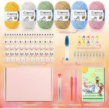 Häkelset Sorgenwürmchen mit Garn, Nadeln & Zubehör