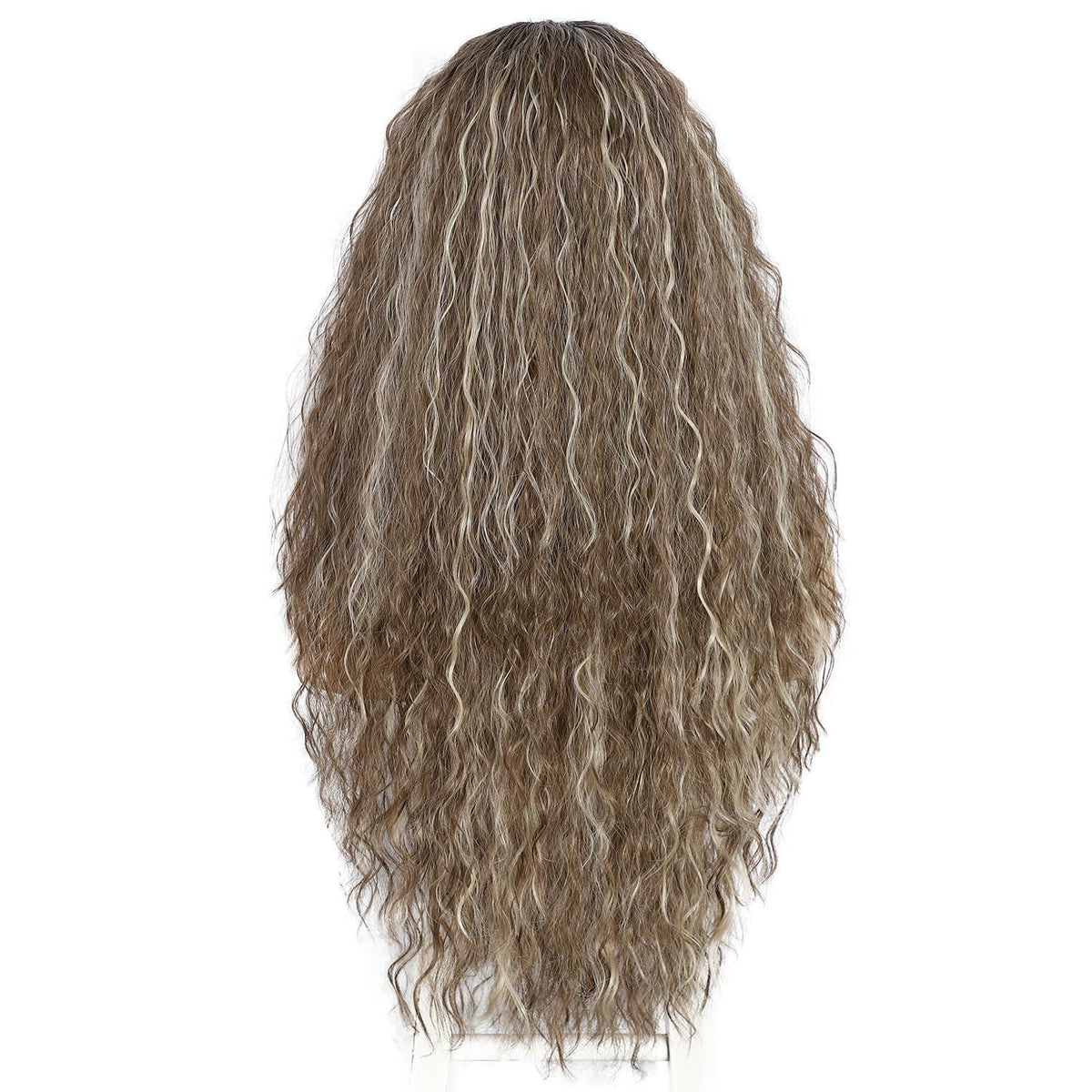 Lockige Ombre Grau Synthetische Lace Front Perücke 26 Zoll