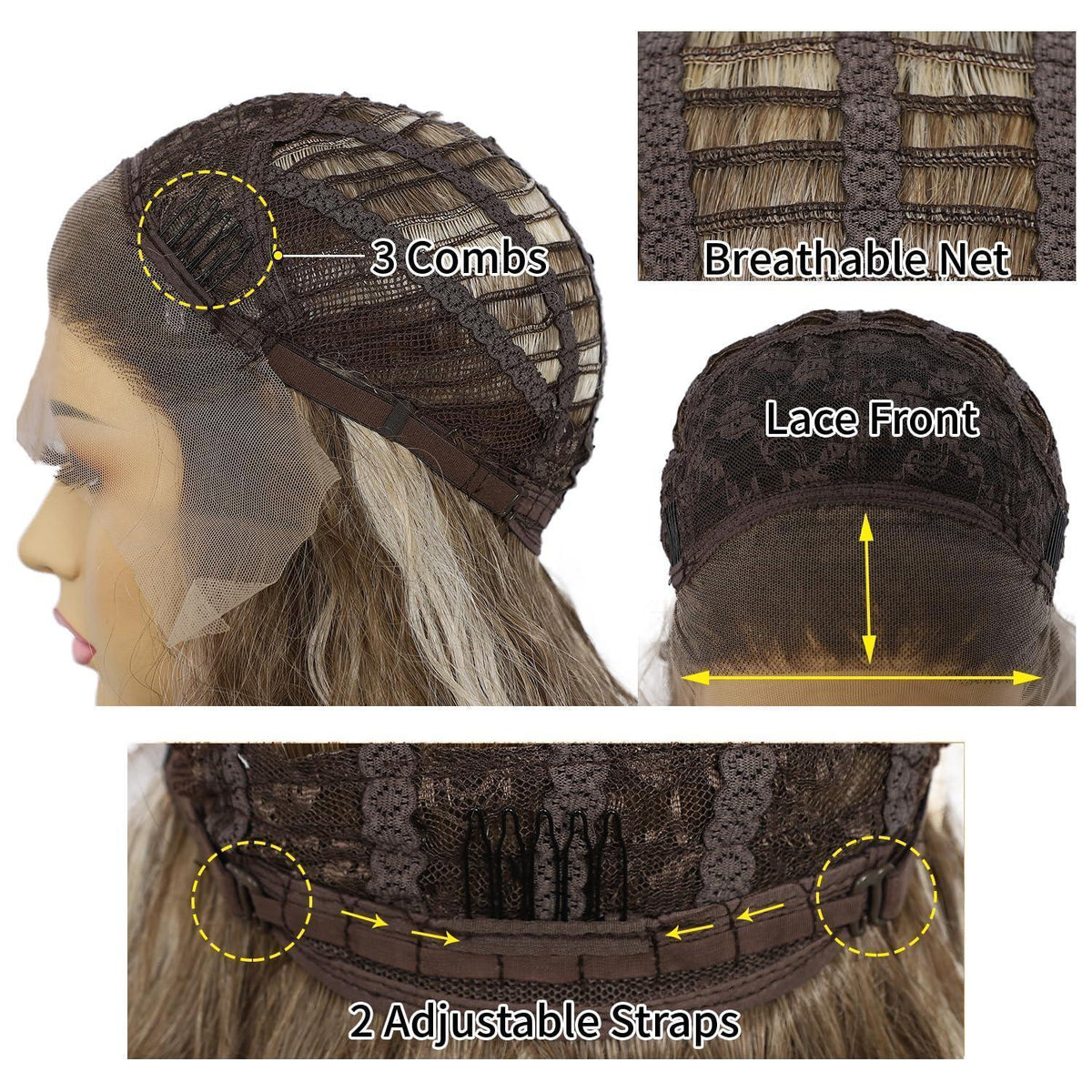 Lockige Ombre Grau Synthetische Lace Front Perücke 26 Zoll