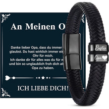 Armband "Bester Opa" - Geschenk für Papa/Ehemann in Lederoptik