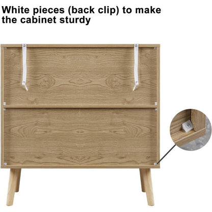 Rattan Küchenschrank mit Arbeitsplatte & Verstellablagen