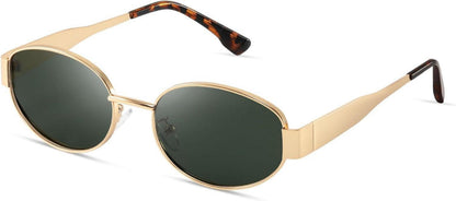Moderne Goldene Polarisierte Vintage Sonnenbrille Frauen Uv400