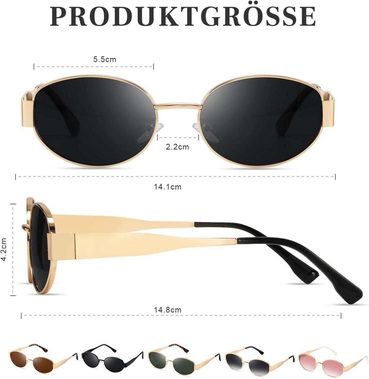 KATZEN-AUGEN Sonnenbrille Polarisiert Gold Retro