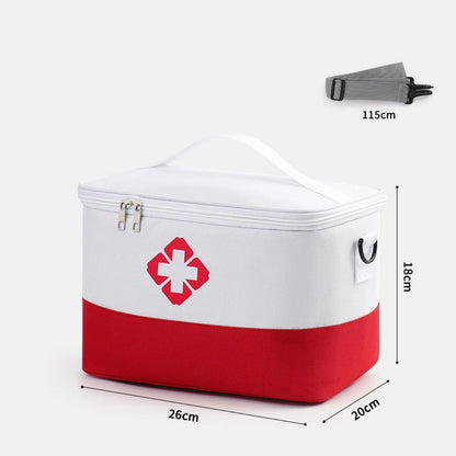 Reiseapotheke Tasche Wasserdicht mit Schulterriemen (Rot+Weiß)