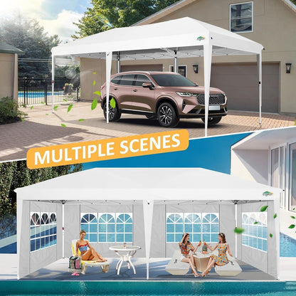 Faltpavillon 3x6m mit 6 Seitenwänden – Wasserdicht & Stabil
