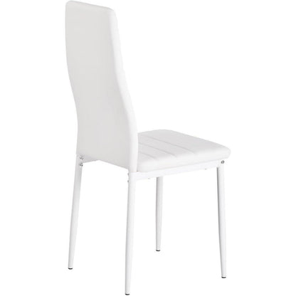 Esszimmergruppe für 8 Personen – Eiche-Schwarz Tisch & 8 Weiß Stühle