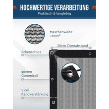 Feinmaschiges Anhängernetz 2x3m mit Spannseil – Ladungssicherung