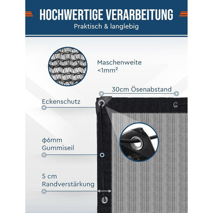 Feinmaschiges Anhängernetz 2x3m mit Spannseil – Ladungssicherung