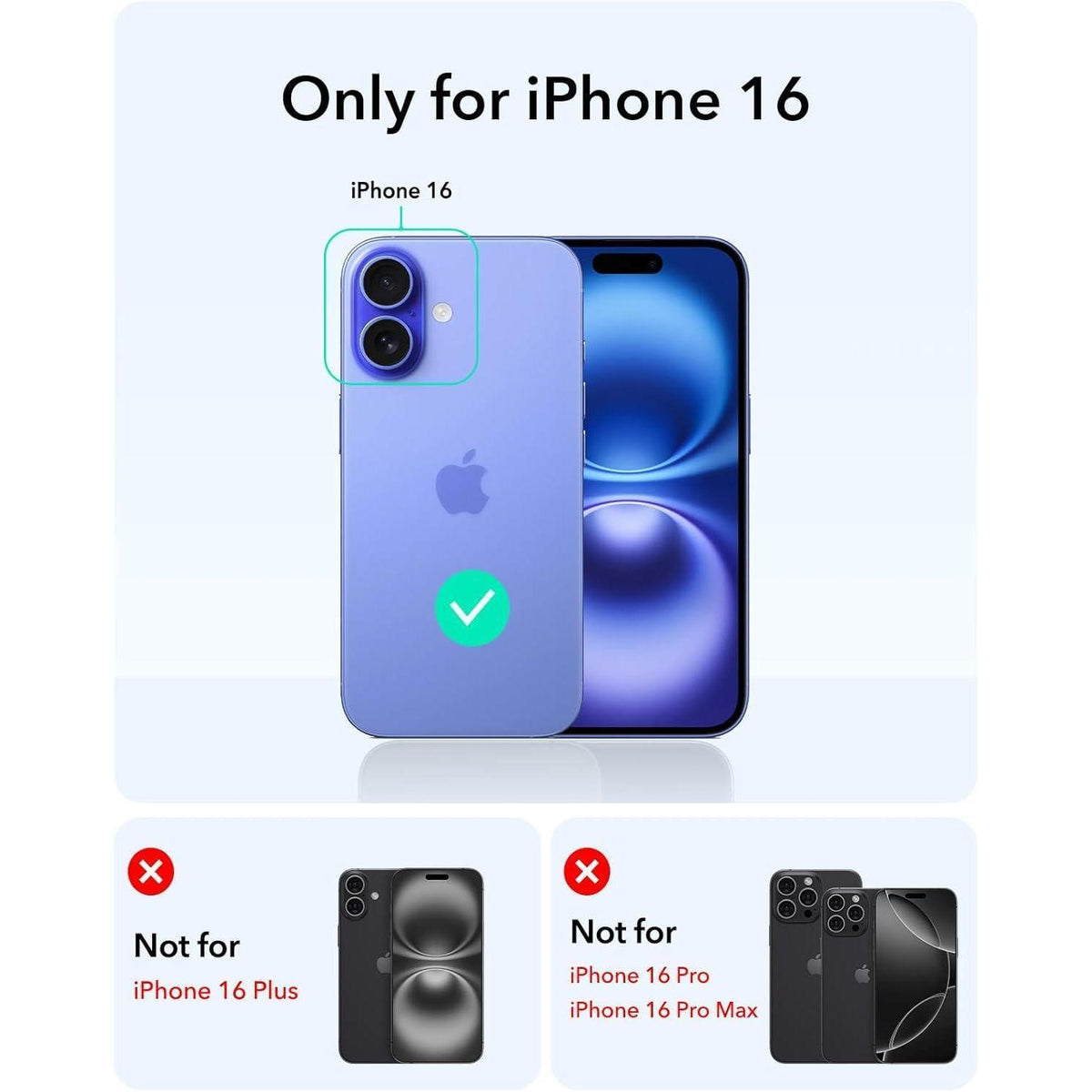 iPhone 16 Hülle mit MagSafe und integriertem Ständer, Blau