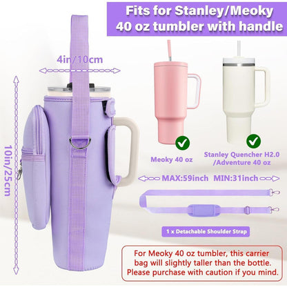 Trinkflaschen Tasche für 40oz Stanley Becher mit Handyfach