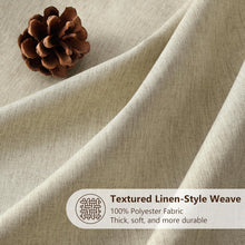 Leinen Duschvorhang mit Metallringen Taupe 122x182cm
