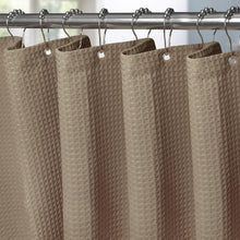 Waffel Duschvorhang wasserdicht, Khaki, 152x182cm