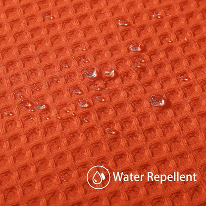 Waffel Duschvorhang wasserdicht, Orange, 182x198cm
