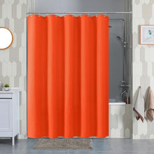 Waffel Duschvorhang wasserdicht, Orange, 152x214cm