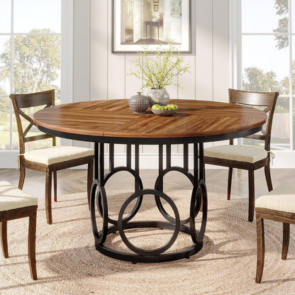 Runder Esstisch 120cm Rustikaler Küchentisch für 4 Personen