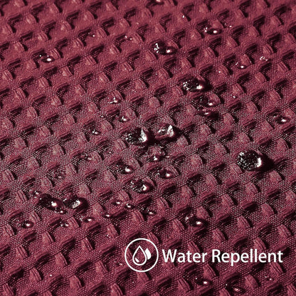 Waffel Duschvorhang Burgunderrot 122x182cm – Wasserdicht & Schwer