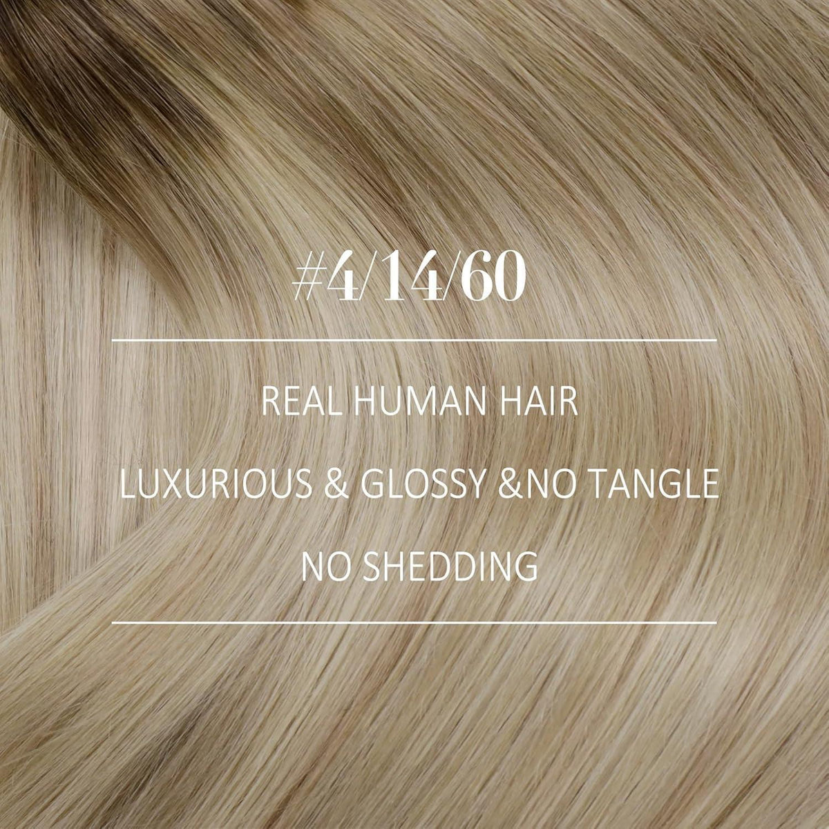 Echthaar Tressen Balayage Dunkelbraun Blond 45cm