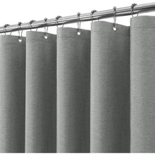 Leinen Duschvorhang wasserdicht grau 152x182cm mit Haken