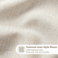 Leinen Duschvorhang wasserdicht beige 152x214cm mit Haken