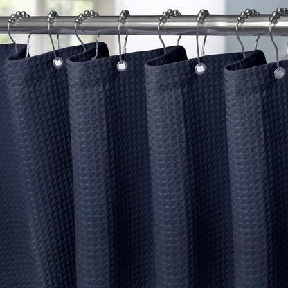 Waffel Duschvorhang wasserdicht - Marineblau 152x214cm