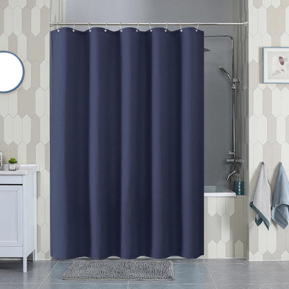 Waffel Duschvorhang wasserdicht - Marineblau 152x214cm