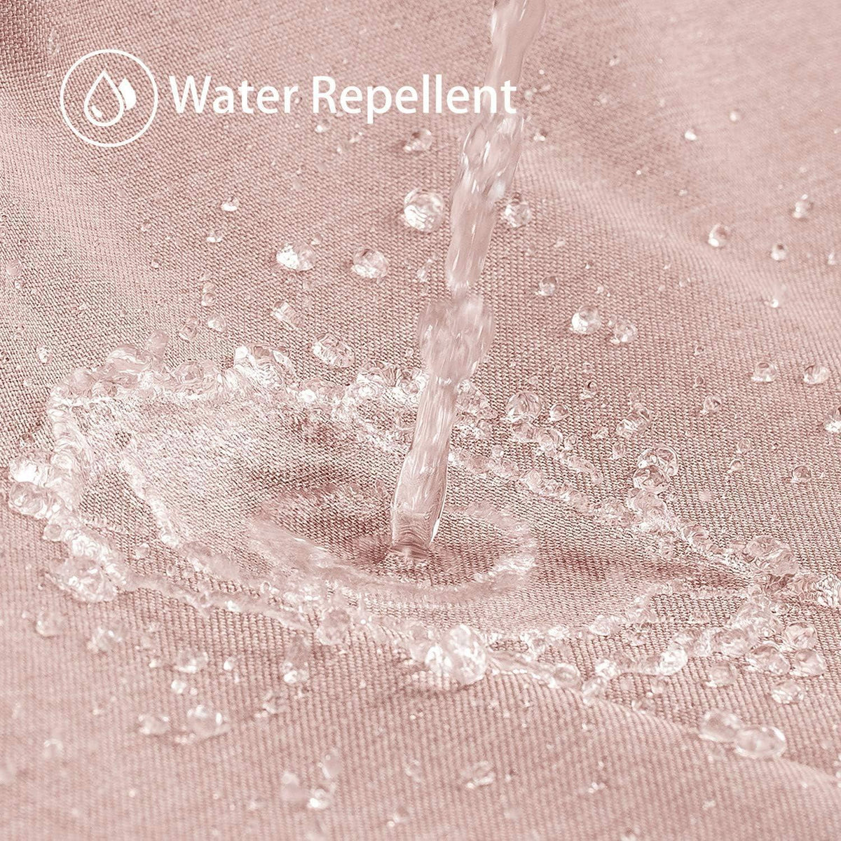 Leinen Duschvorhang Rosa | Wasserdicht & Schwerer Badewannenvorhang 122x182cm