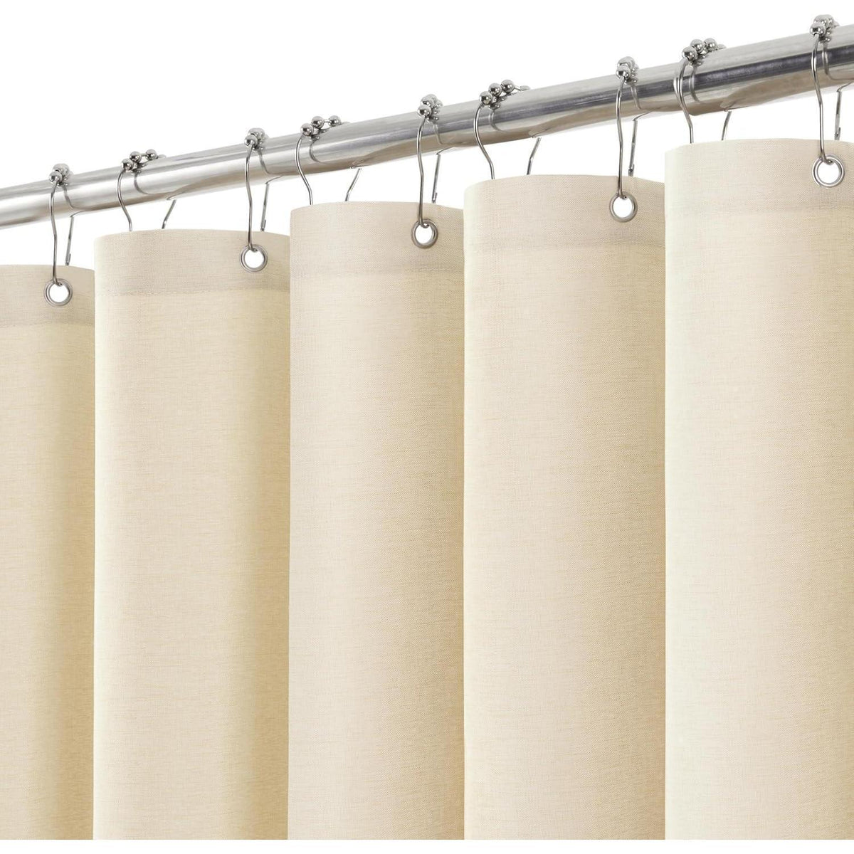 Leinen Duschvorhang wasserdicht 182x198cm Beige
