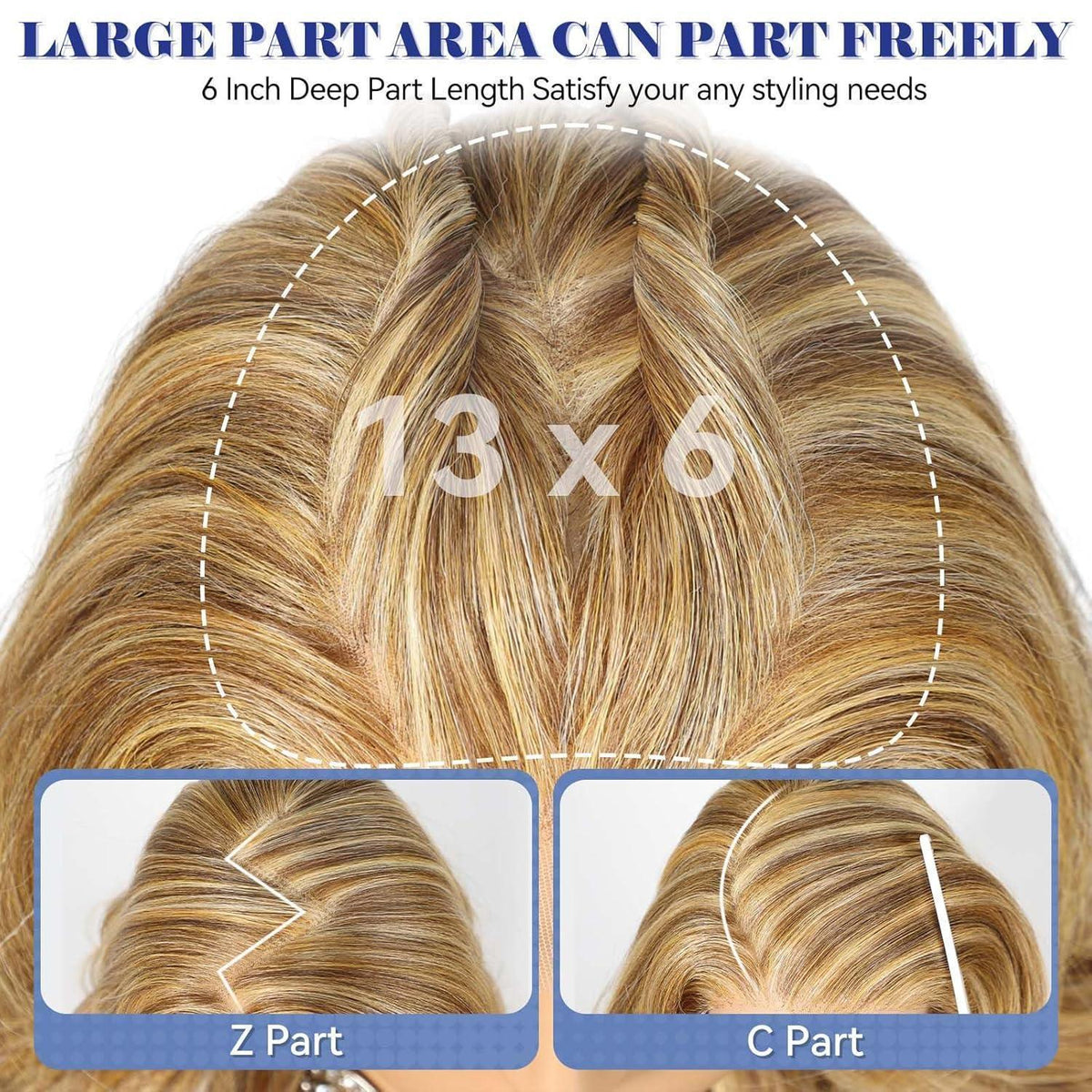 Blonde Lockenperücke 24 Zoll, 13x6 HD Spitze, natürliche Frisur
