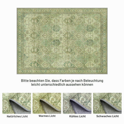 Vintage Teppich Rechteckig 150x210cm - Grasgrün