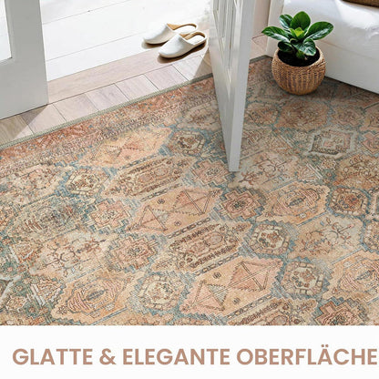Vintage Teppich Wohnzimmer 150x210cm Clay Rotbraun Rechteckig