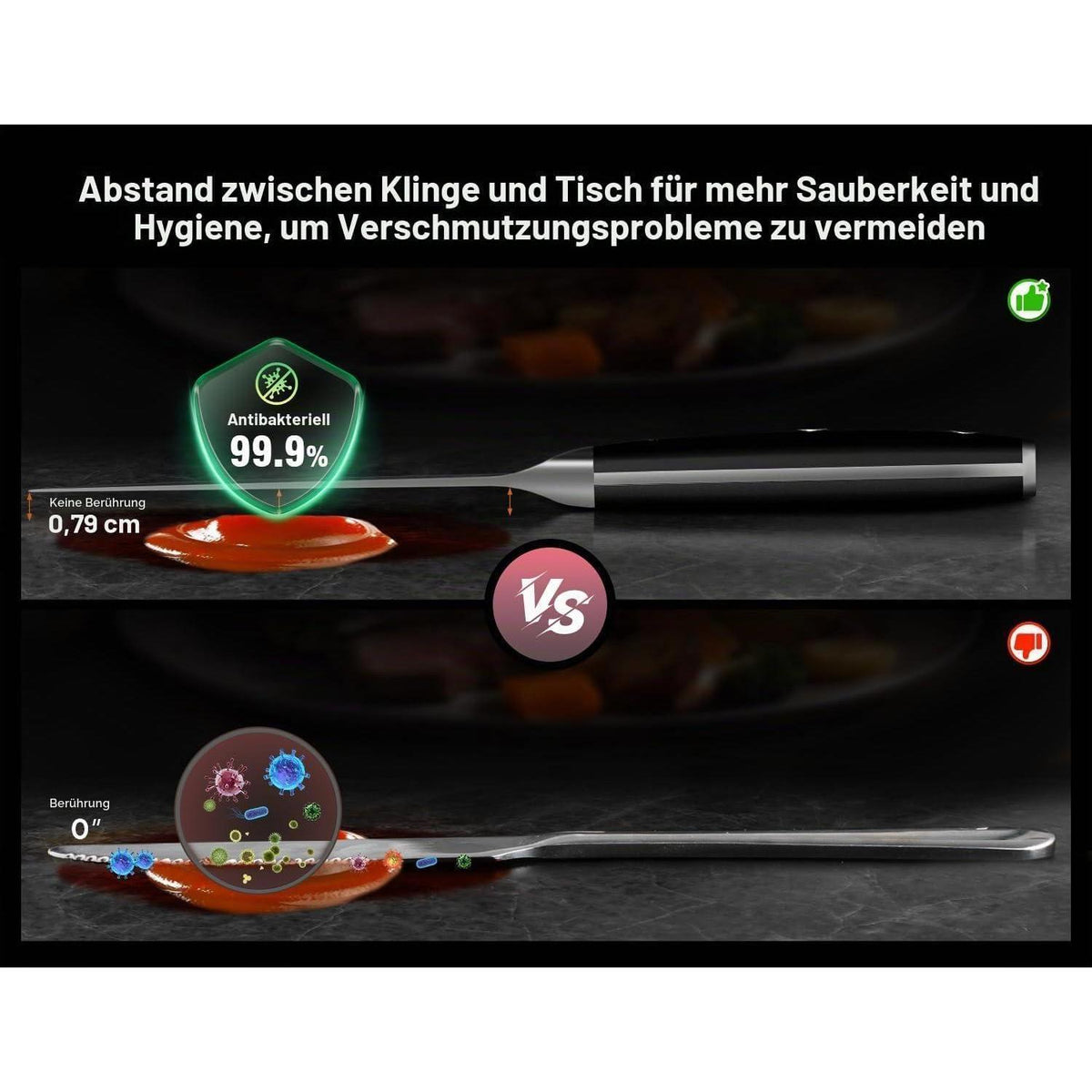 4-teiliges Steakmesser Set aus deutschem Stahl