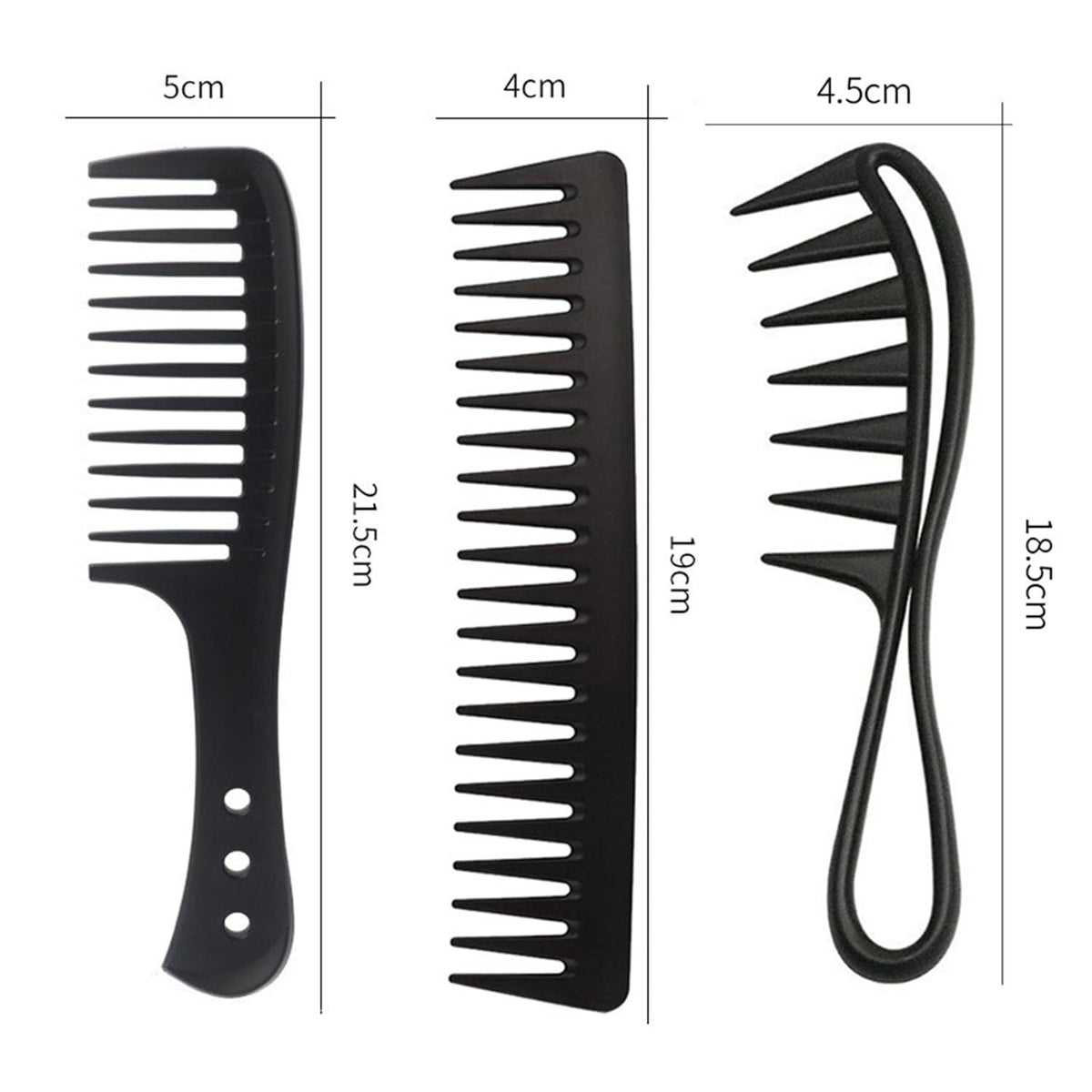 Breiter Zahnkamm Kit Antistatischer Grobzinkiger Haircomb 3