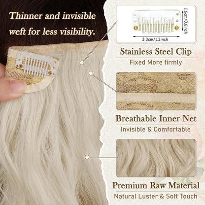 Clip in Haarverlängerung 30cm Blond Extensions 6-teilig