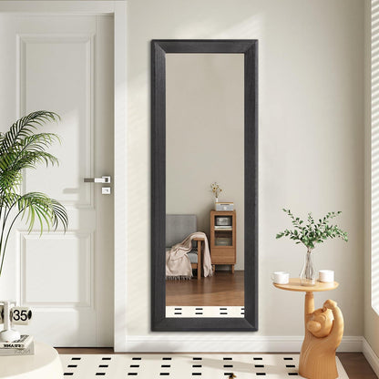 Großer Wandspiegel Holzrahmen 120x40 cm – Schwarz