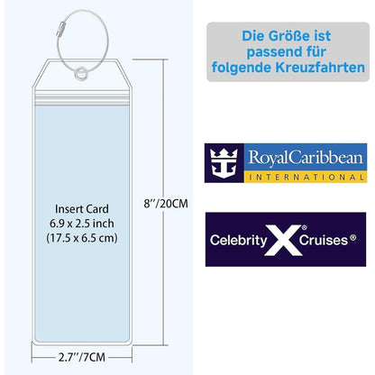 8er-Set Kofferanhänger Kreuzfahrt – Wasserdicht & Klar