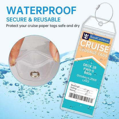 8er-Set Kofferanhänger Kreuzfahrt – Wasserdicht & Klar
