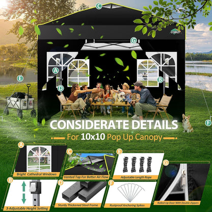 3x3m Faltpavillon mit Seitenwänden – Wasserdicht & Stabil