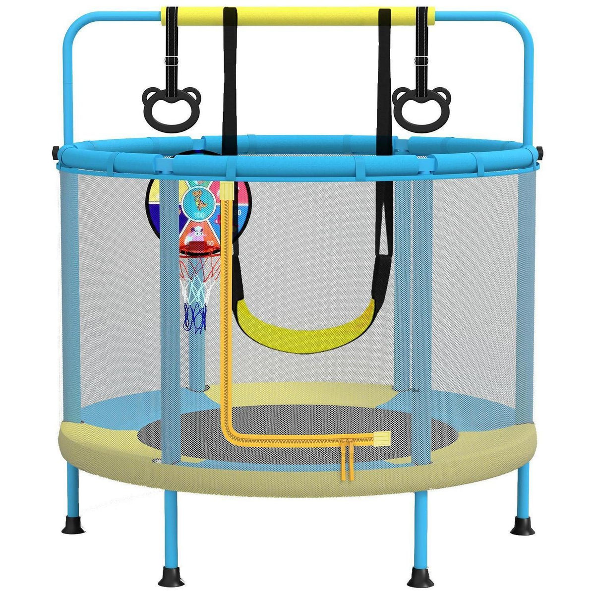 PILIN 4in1 Kindertrampolin mit Zubehör – Gartentrampolin 140cm