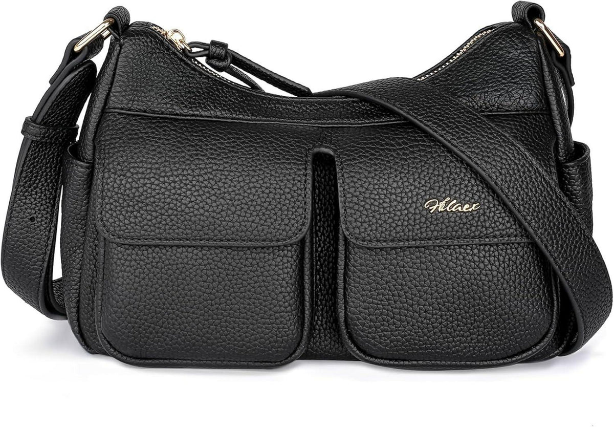 Umhängetasche Damen Leder Crossbody Schultertasche Klein