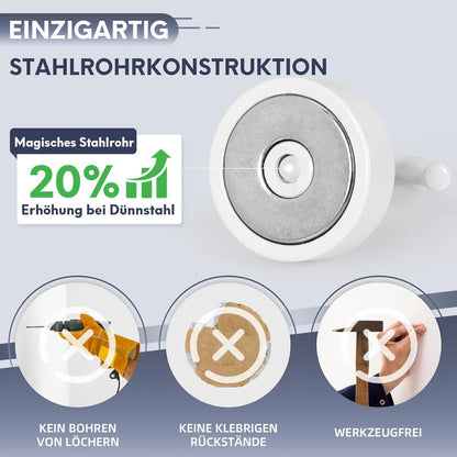 Extra starker Magnethaken 18kg, weiß, rostfrei