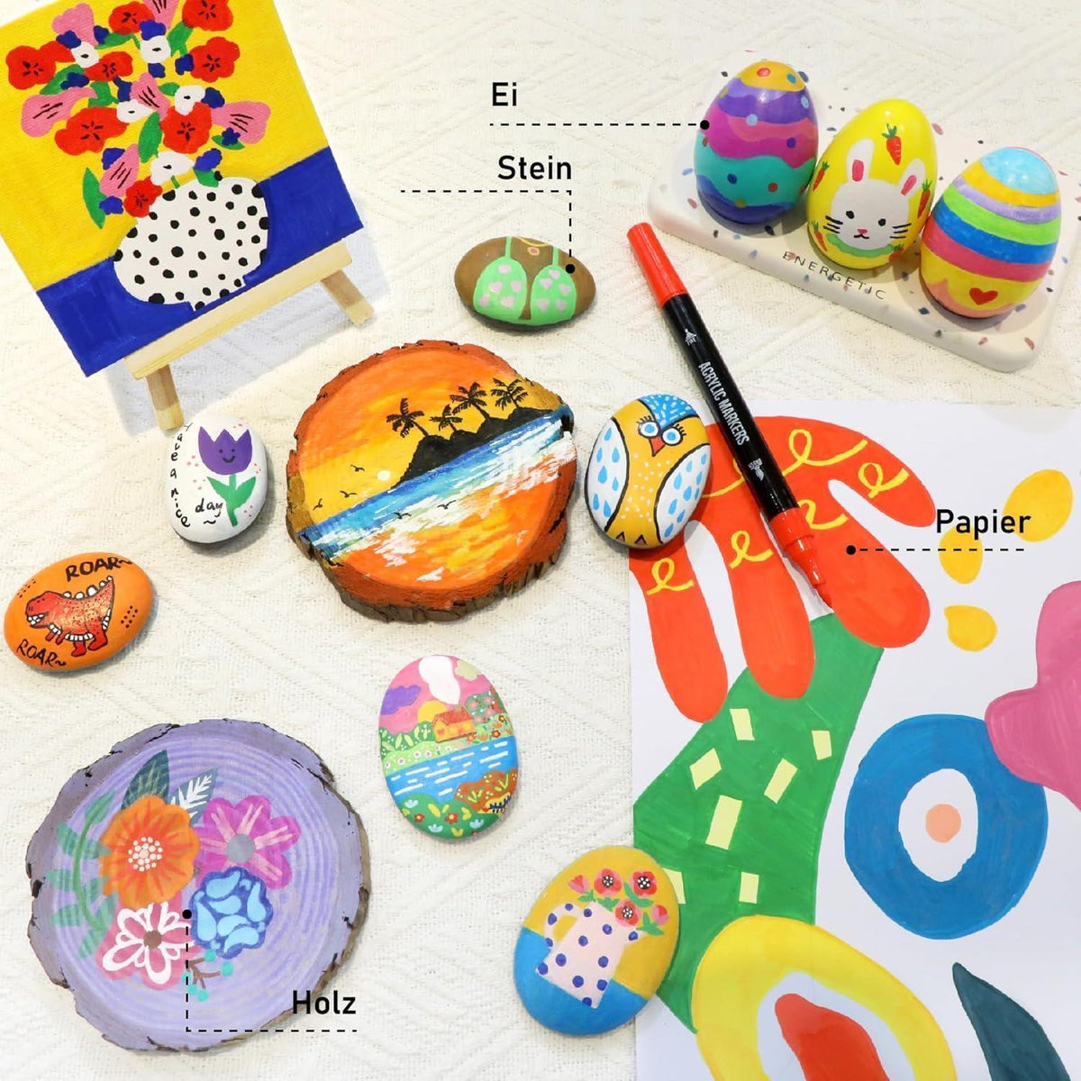 Acryl Marker Set 72 Farben – Dual Tip für Kunst & DIY
