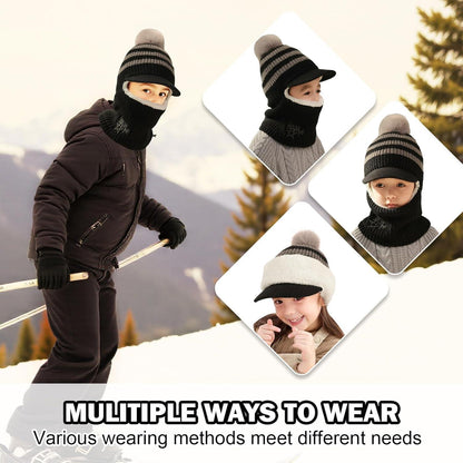 Winter Sturmhaube Kinder Fleece Warm mit Halswärmer 1-5 Jahre
