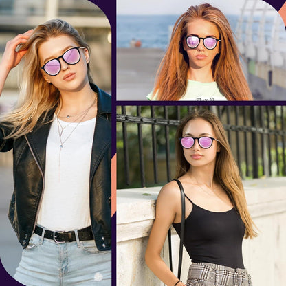 Damen Sonnenbrille Polarisiert Retro Rund UV400 Cateye